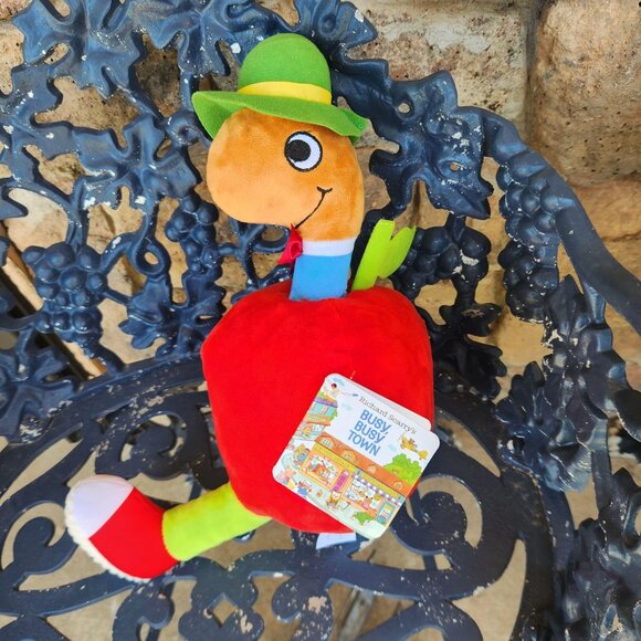 Richard Scarrys Busy Town "Lowly Worm" in an Apple by Kohls Cares 14" H - Picture 4 of 8